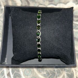 Green Diopside tennis bracelet